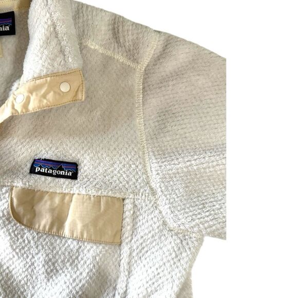 Patagonia Womens Vintage Re-Tool Snap-T Pullover Fleece Jacket White Beige Small - Picture 6 of 13